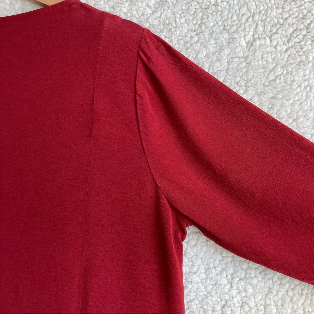 J. Jill Women’s red quarter length sleeves blouse, Sz - M - Picture 14 of 15